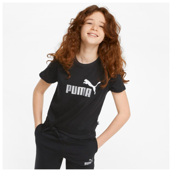 Puma Παιδική κοντομάνικη μπλούζα Essentials+ Logo Knotted Tee Puma Παιδική κοντομάνικη μπλούζα Essentials+ Logo Knotted Tee